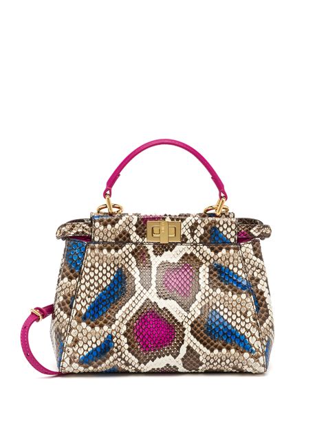 fendi mini peekaboo python|fendi nappa mini peekaboo.